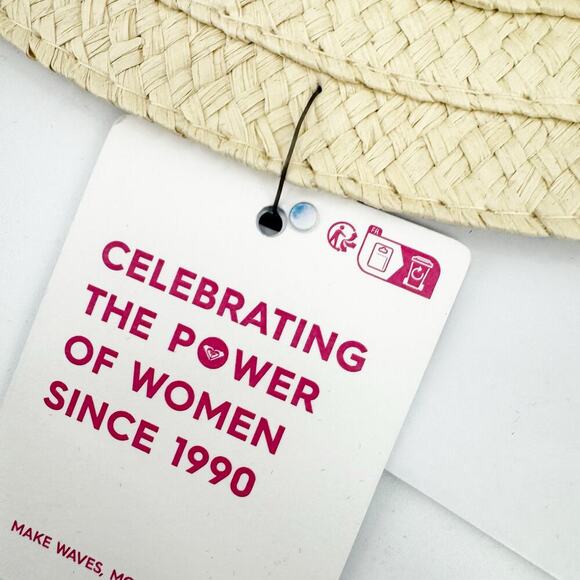 Roxy Women's Aloof Beauty Straw Sun Hat Caps (Natural) Beige Size S NWT - Picture 9 of 11